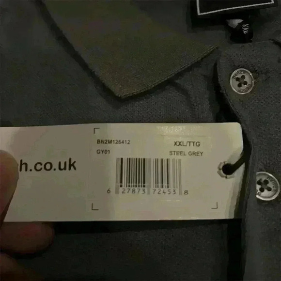 Bench Men's Polo Shirt 2XL Steel Gray Short Sleeve Classic Fit - Picture 5 of 11